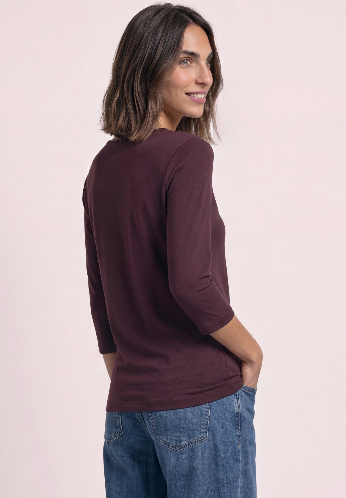 Basic Shirt mit blickdichter Front
