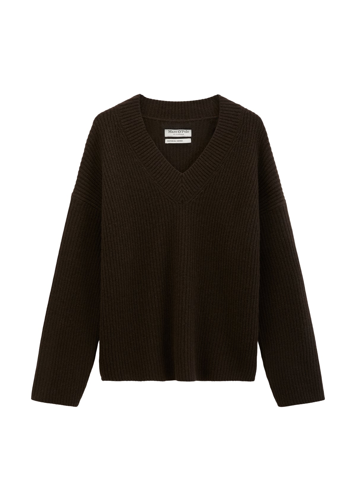 V-Neck-Strickpullover loose