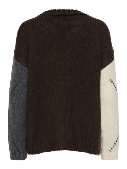 ONLCOZY LS ARGYLE O-NECK KNT