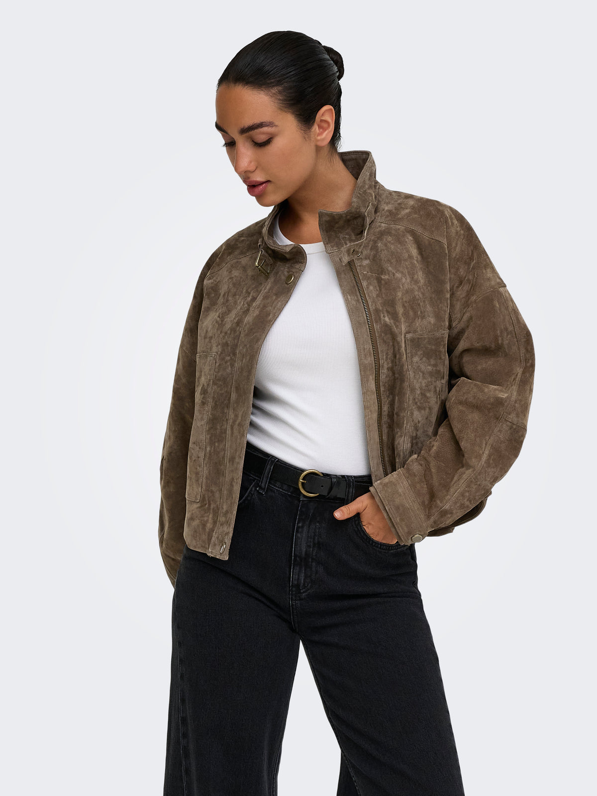 ONLISLA REAL SUEDE SHORT JACKET OTW