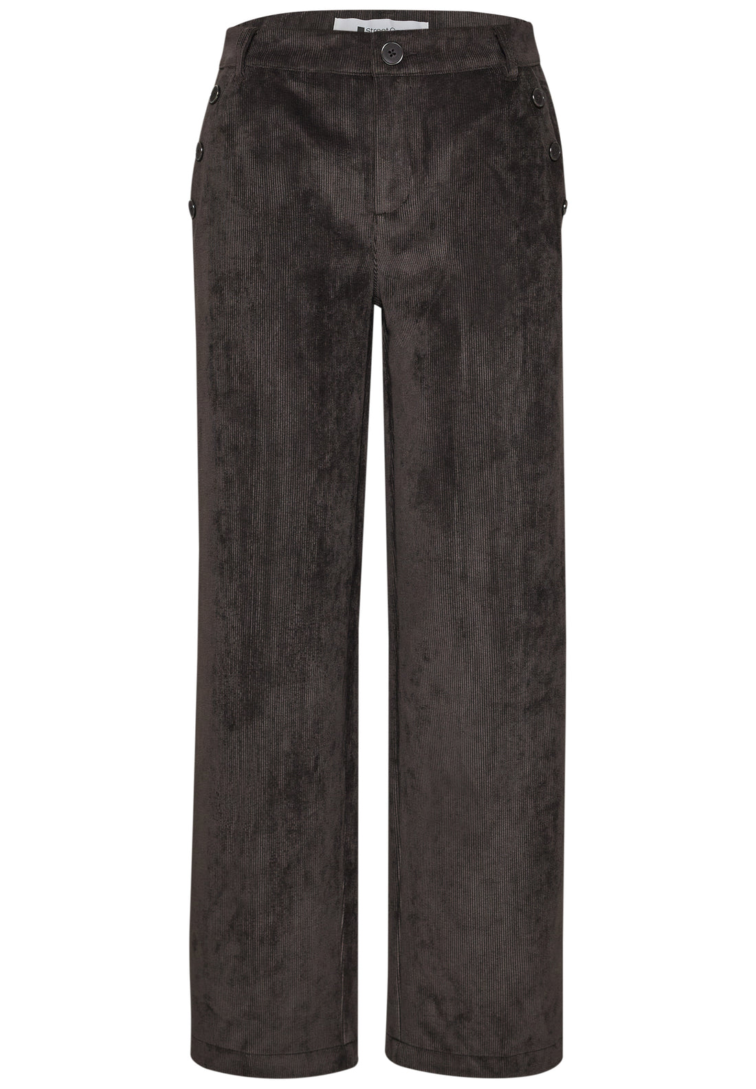 Mid Waist Straight Leg Hose mit Knöpfen