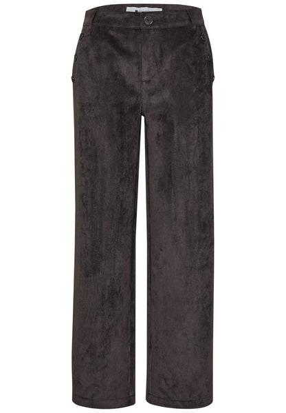 Mid Waist Straight Leg Hose mit Knöpfen