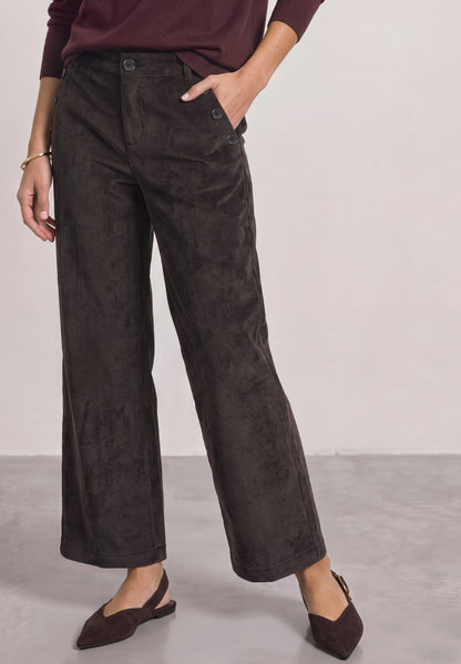 Mid Waist Straight Leg Hose mit Knöpfen