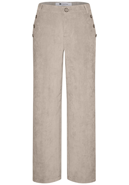 Mid Waist Straight Leg Hose mit Knöpfen