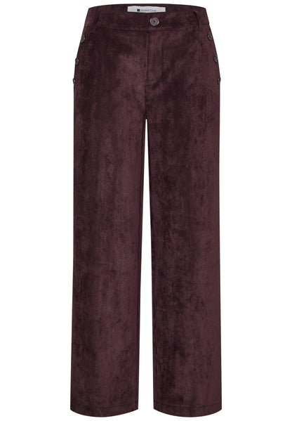 Mid Waist Straight Leg Hose mit Knöpfen