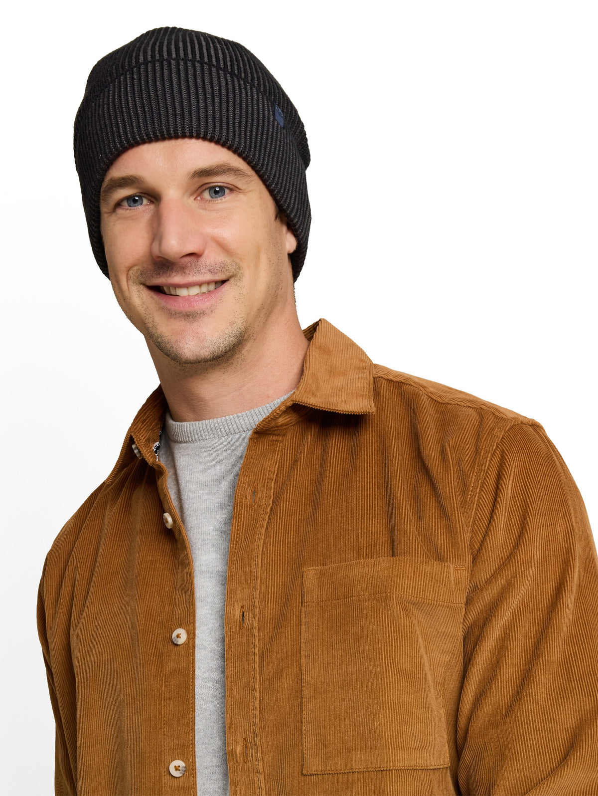 Zweifarbige Beanie Mütze