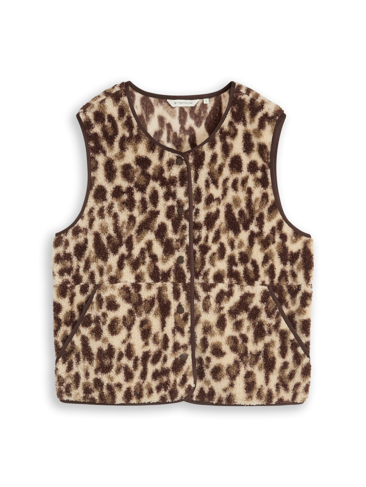 Boxy Fit Teddy Weste mit Taschen