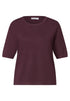 Kurzarm Pullover mit Rundhals in Unifarbe