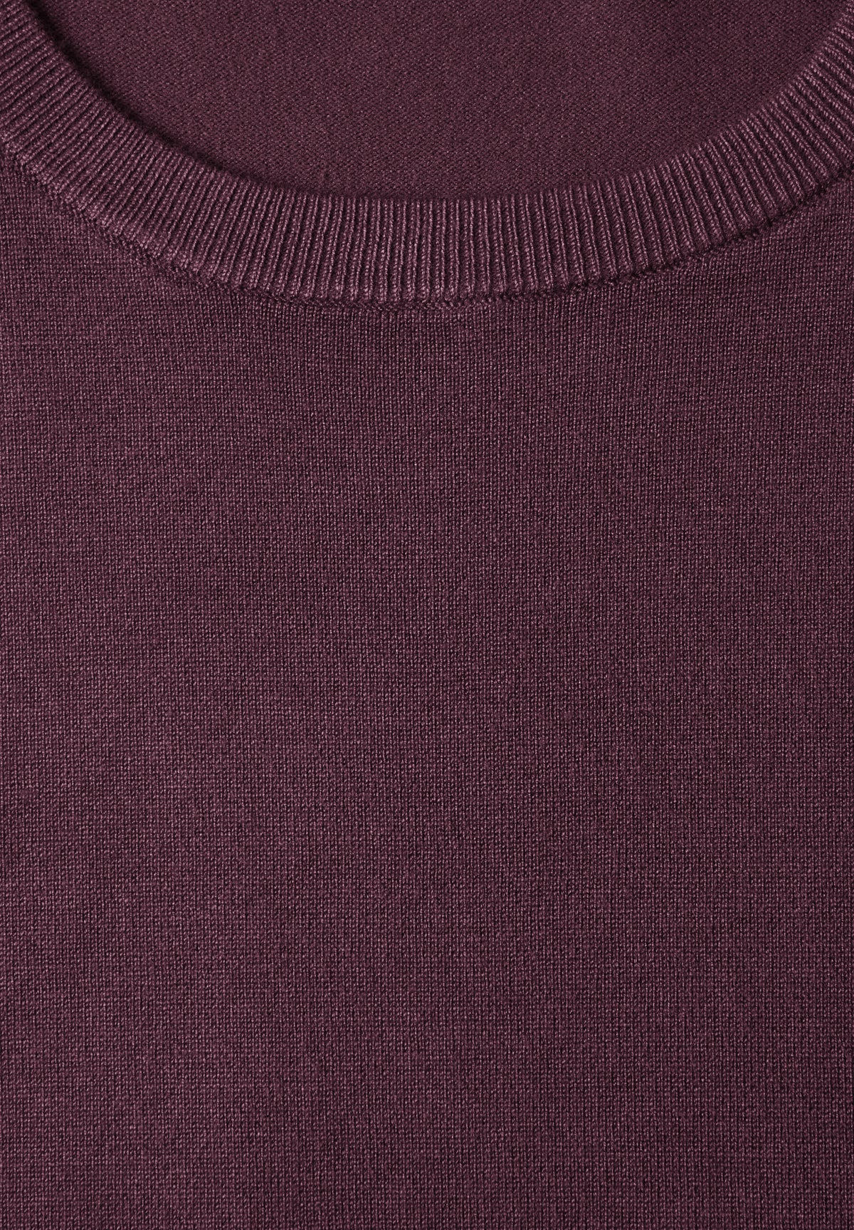 Kurzarm Pullover mit Rundhals in Unifarbe