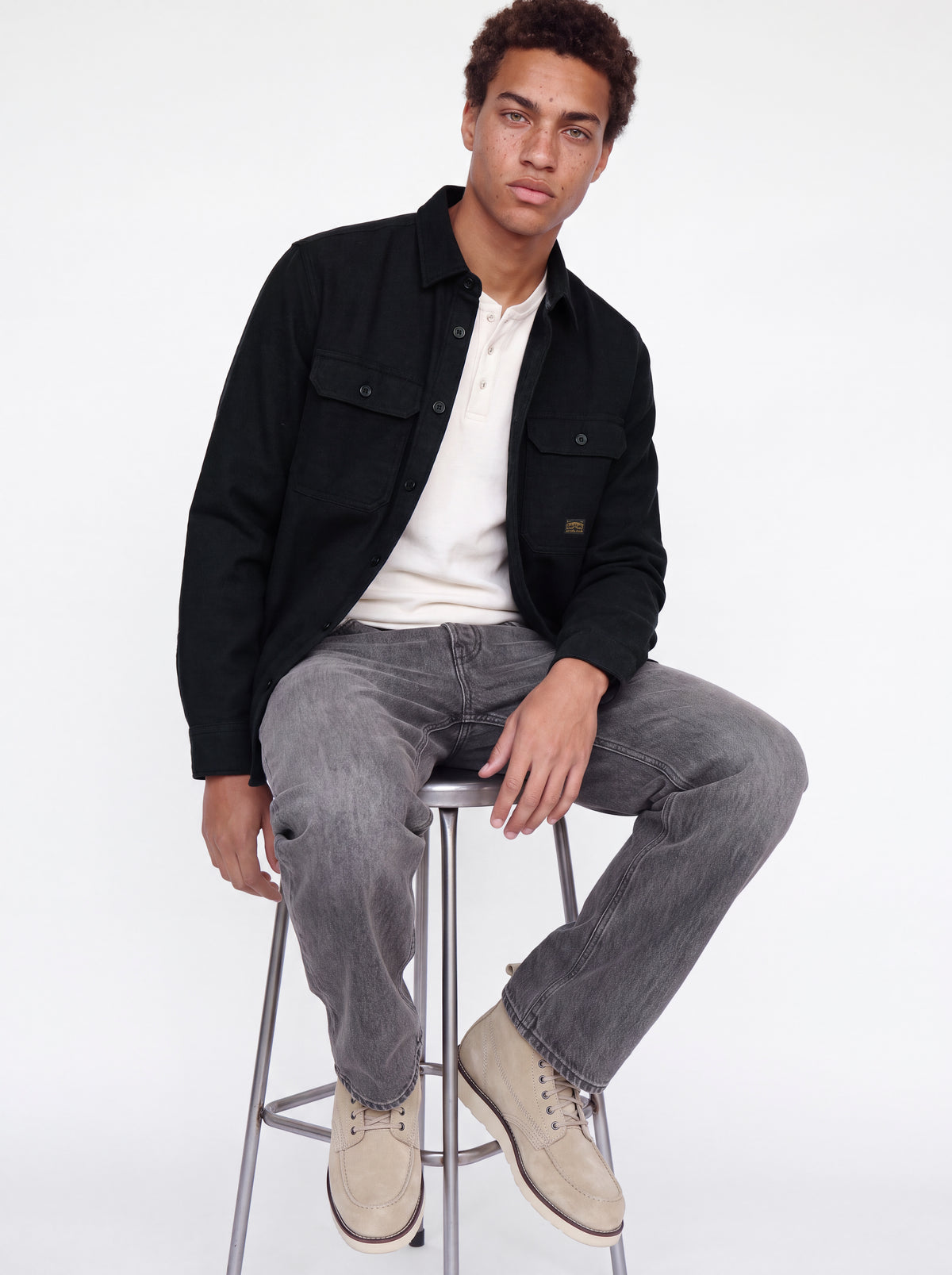 JPRBLUIVY SOLID L/S OVERSHIRT SN
