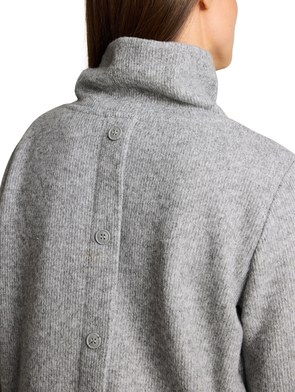 Cosy Sweatshirt mit Deko-Knopfleiste