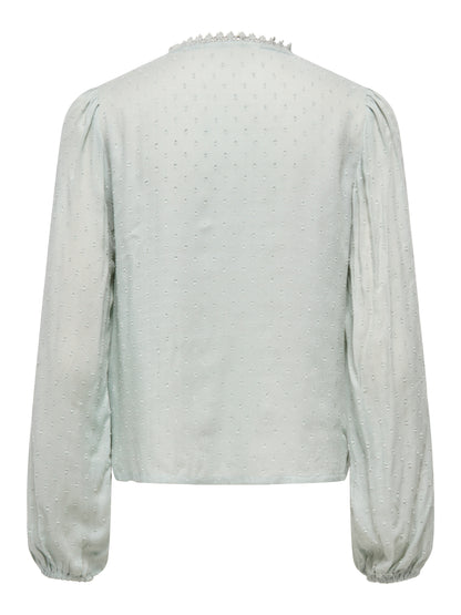 ONLGEZA LS DOBBY V-NECK BLOUSE WVN