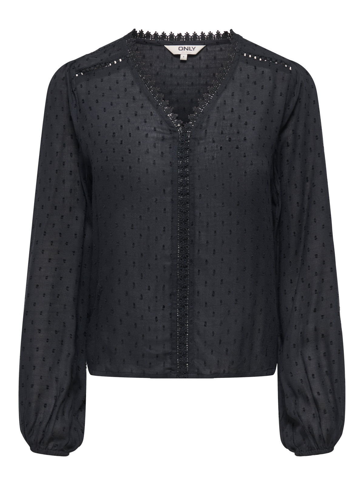 ONLGEZA LS DOBBY V-NECK BLOUSE WVN