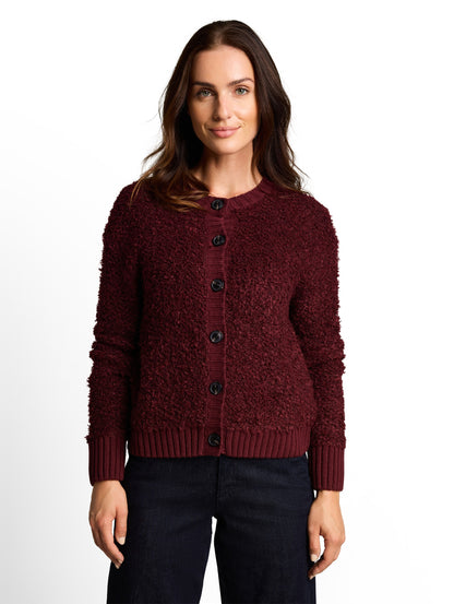 Loose Fit Bouclé Cardigan