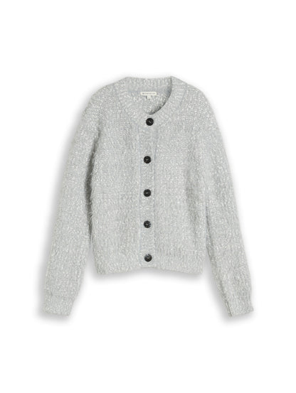 Loose Fit Cardigan aus Federgarn