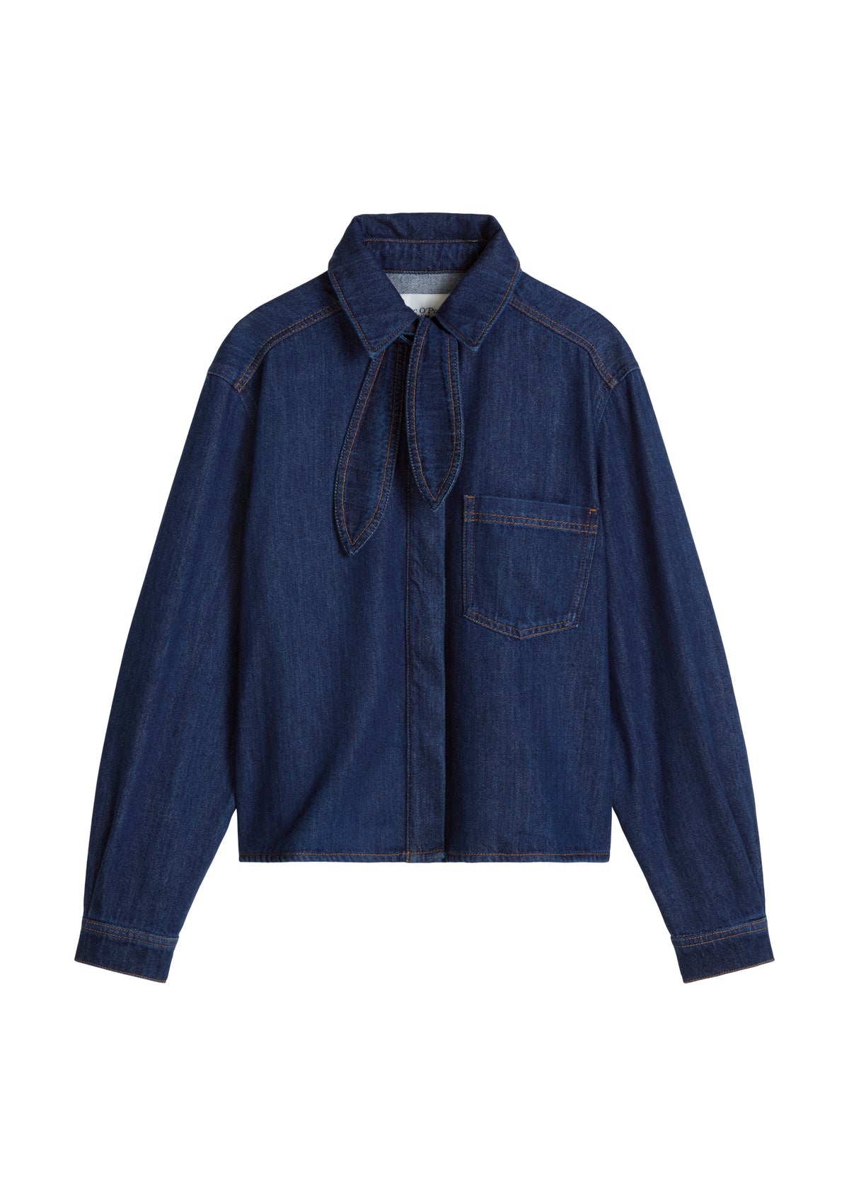 Jeansbluse cropped