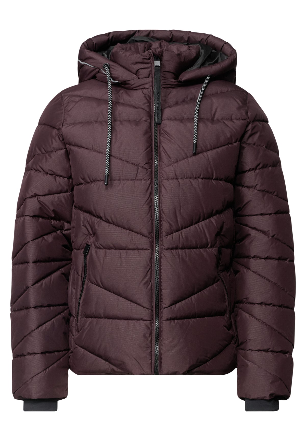 Steppjacke mit Kapuze und Zipper