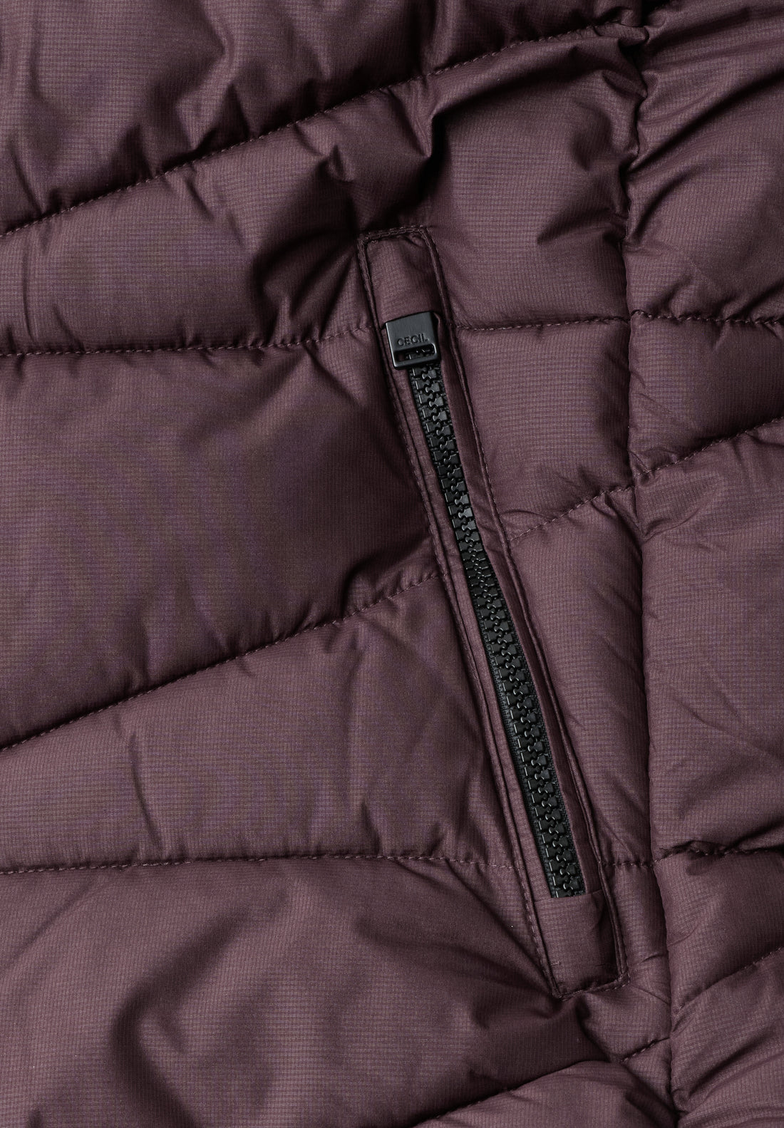 Steppjacke mit Kapuze und Zipper