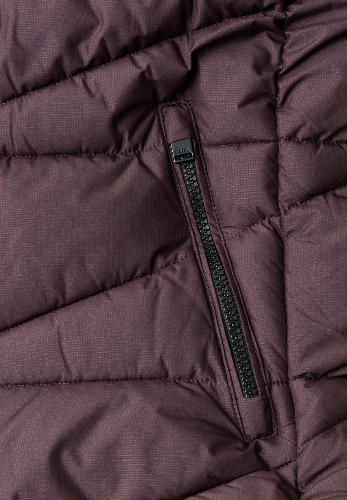 Steppjacke mit Kapuze und Zipper