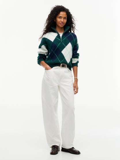 TJW FLUFFY QUARTER ZIP SWEATER