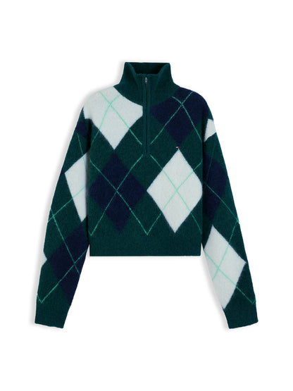 TJW FLUFFY QUARTER ZIP SWEATER