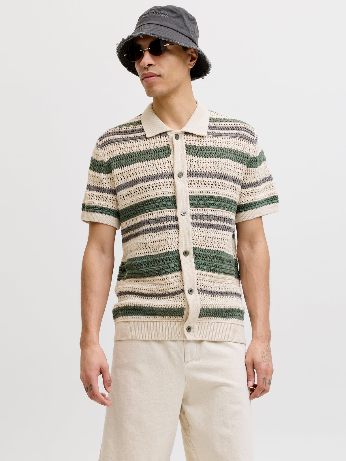 JPRBLUHAMILTON BUTTON THROUGH POLO SS