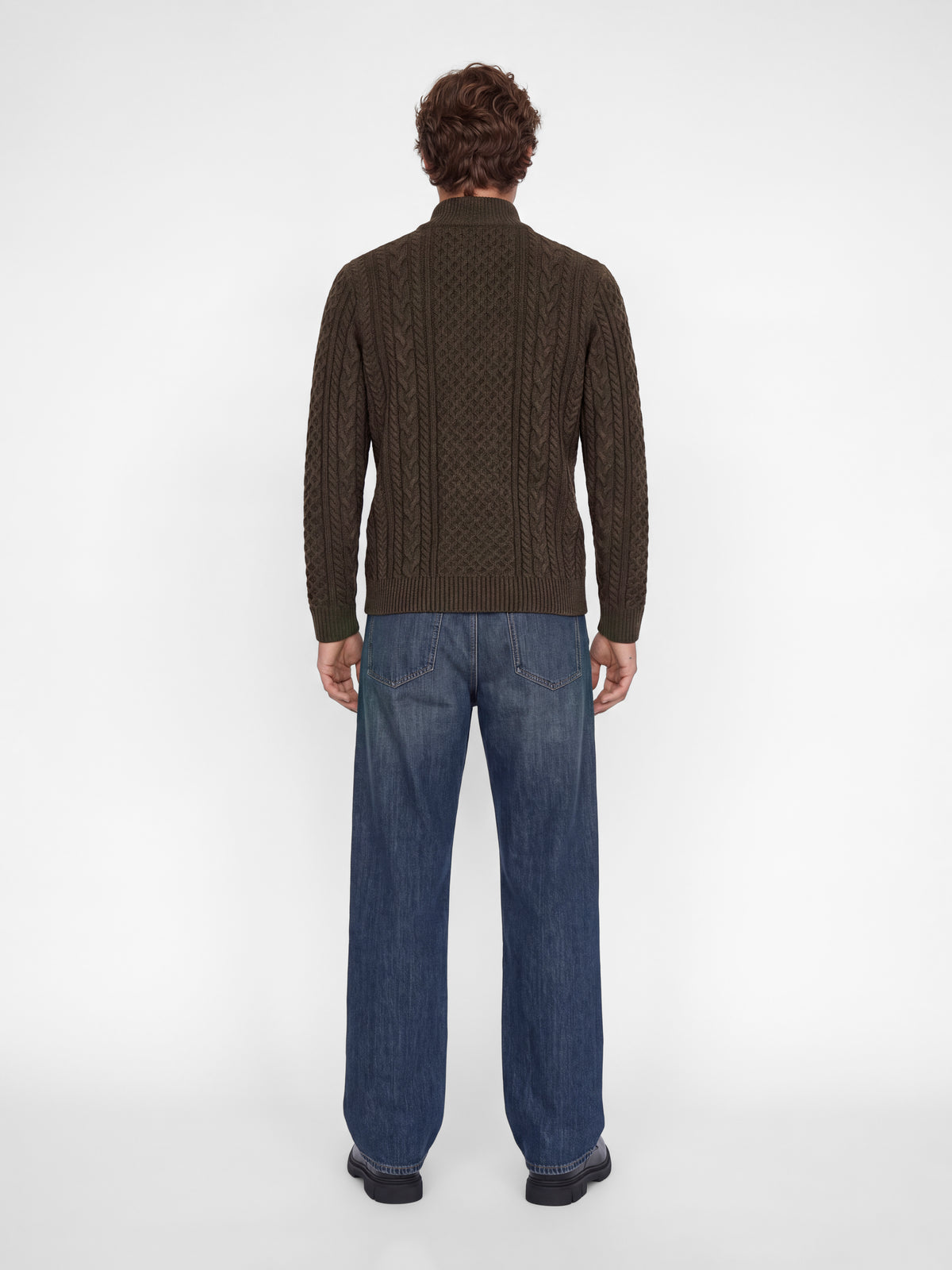 JPRBLUCALLUM CABLE KNIT HALF ZIP