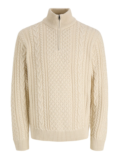 JPRBLUCALLUM CABLE KNIT HALF ZIP