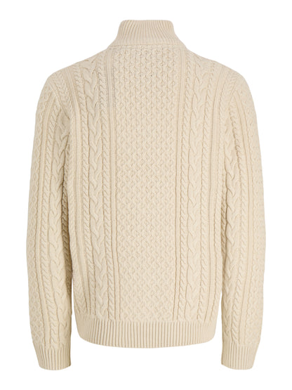 JPRBLUCALLUM CABLE KNIT HALF ZIP