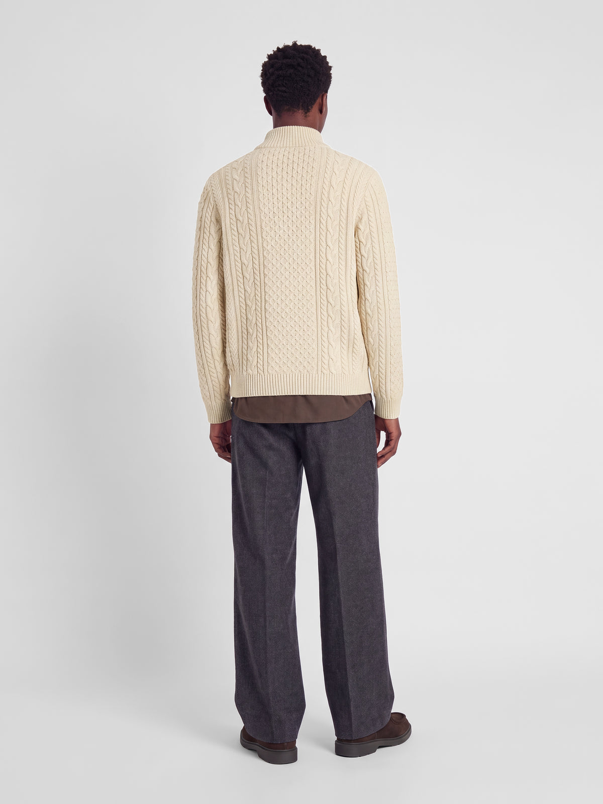 JPRBLUCALLUM CABLE KNIT HALF ZIP