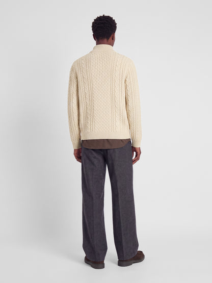 JPRBLUCALLUM CABLE KNIT HALF ZIP