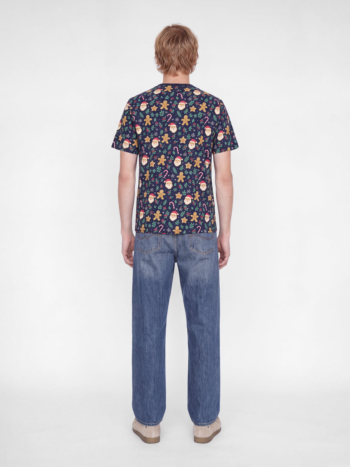 JJBELL XMAS AOP TEE SS CREW NECK