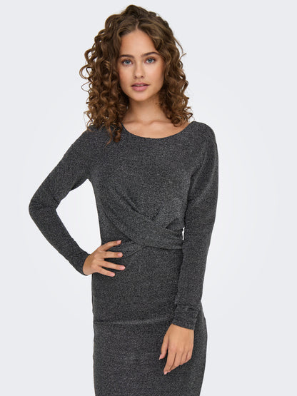ONLQUEEN L/S GLITTER TWIST DRESS JRS