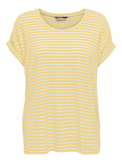 ONLMOSTER STRIPE S/S O-NECK TOP JRS NOOS