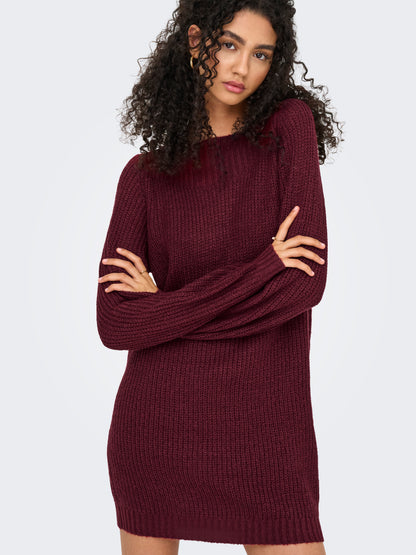 JDYWHITNEY MEGAN L/S BOAT DRESS KNT NOOS