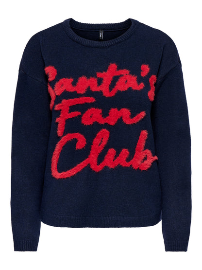 ONLXMAS SNOWIE LS O-NECK KNT