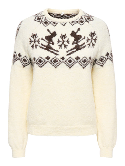 ONLXMAS ALPA LS O-NECK KNT