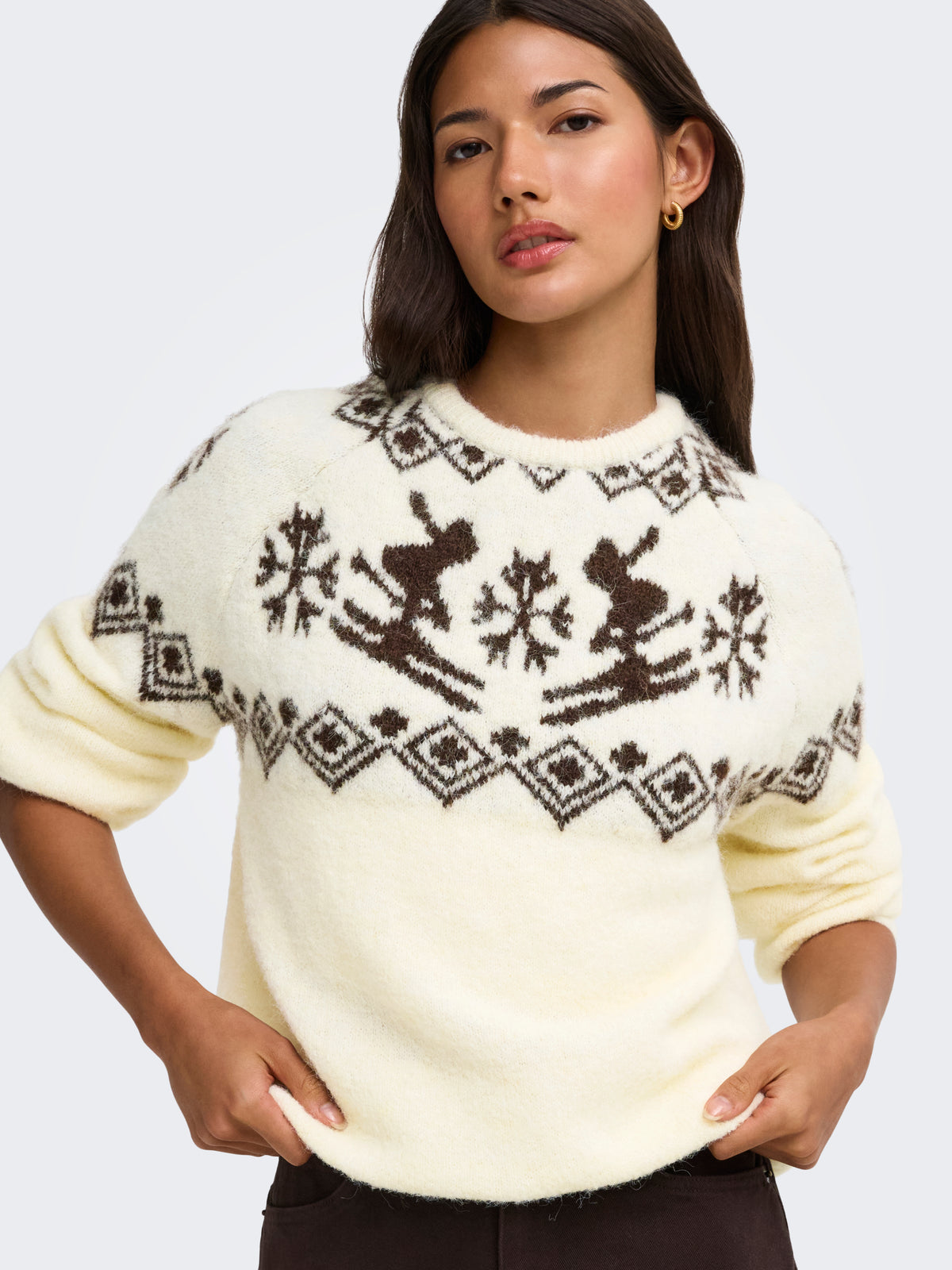 ONLXMAS ALPA LS O-NECK KNT