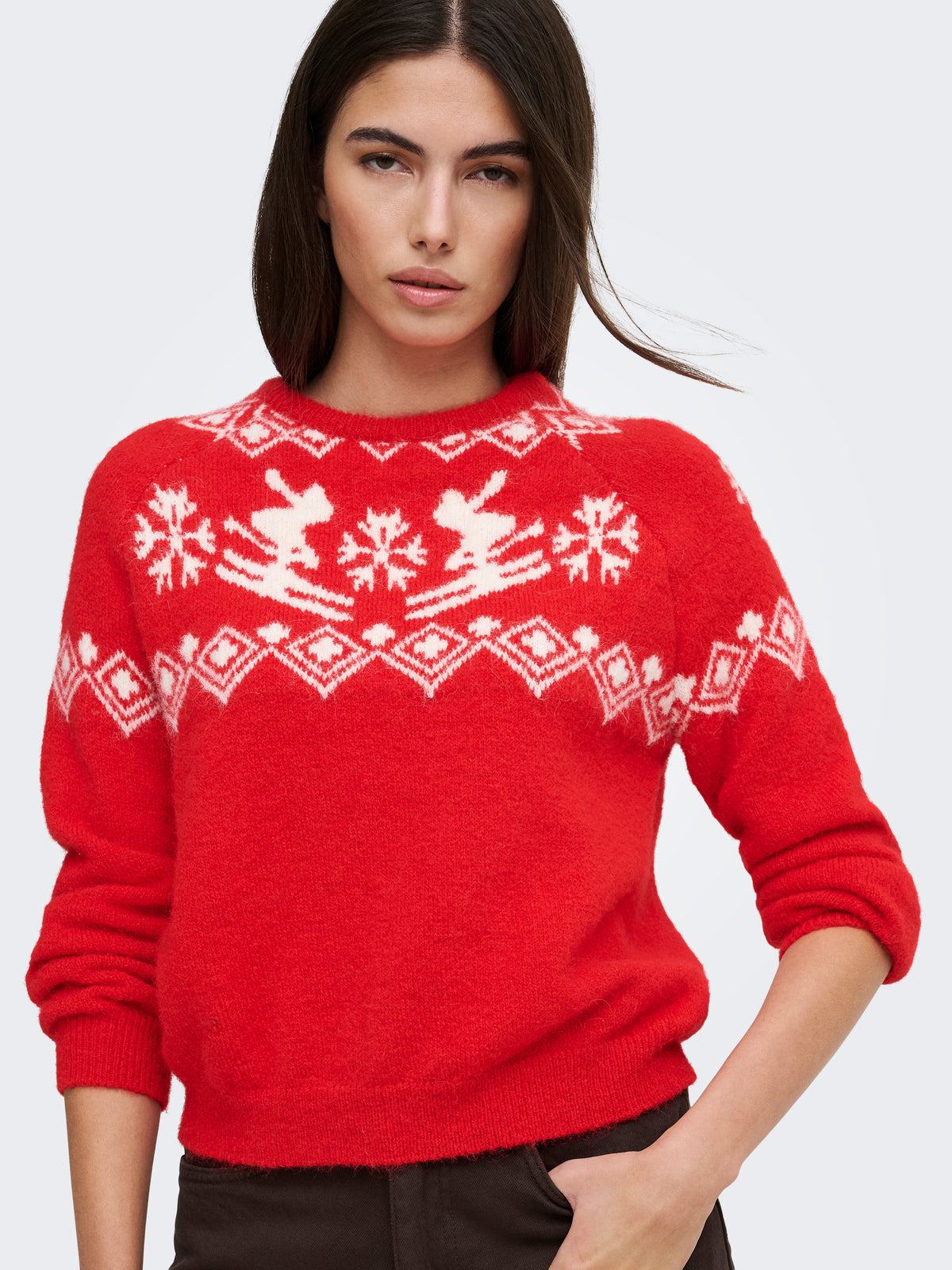 ONLXMAS ALPA LS O-NECK KNT