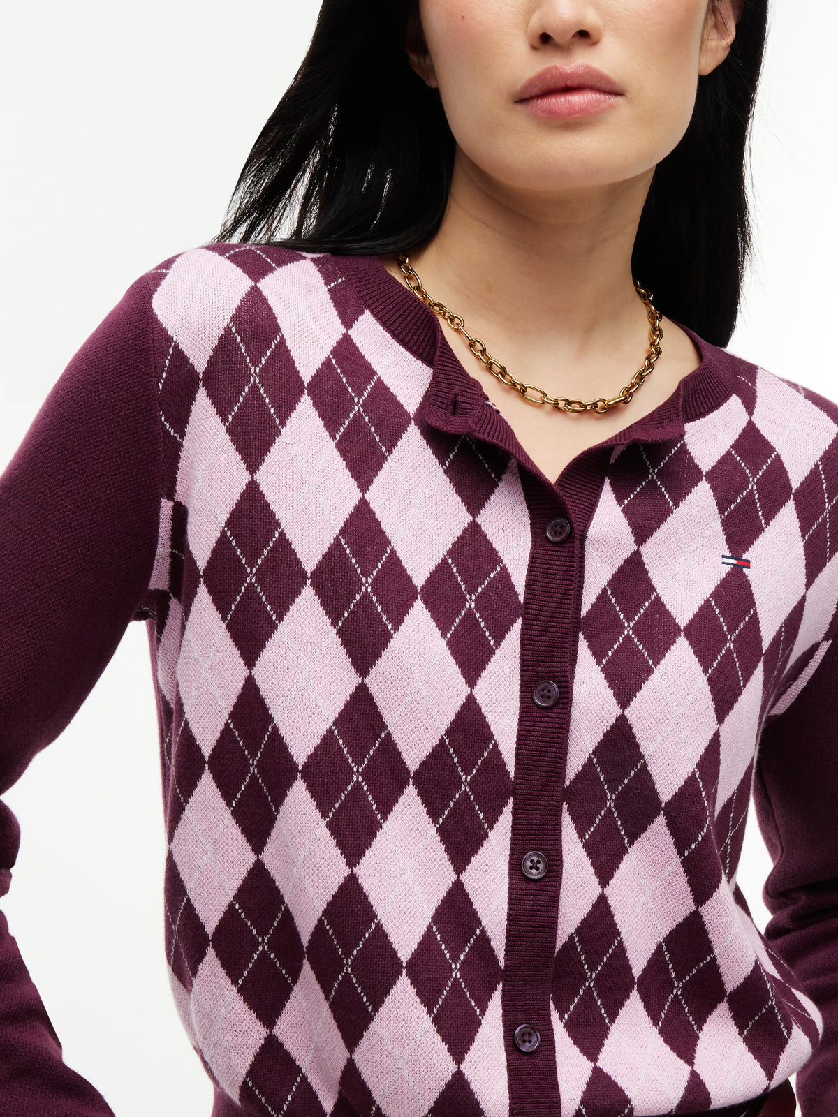 TJW ESS CREW CARDIGAN ARGYLE EXT