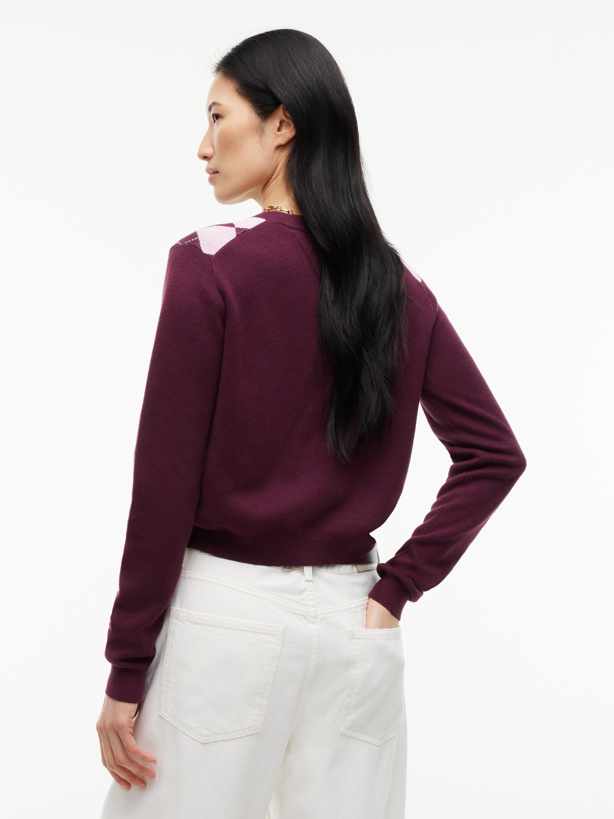 TJW ESS CREW CARDIGAN ARGYLE EXT