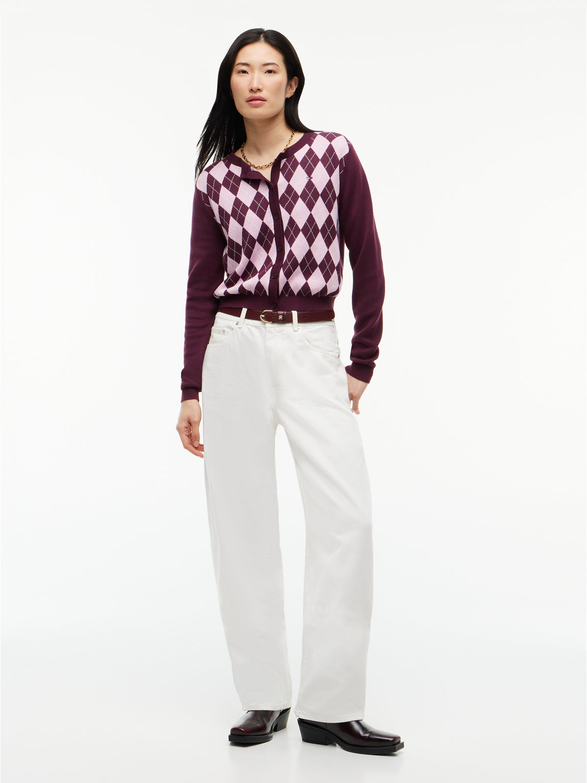 TJW ESS CREW CARDIGAN ARGYLE EXT
