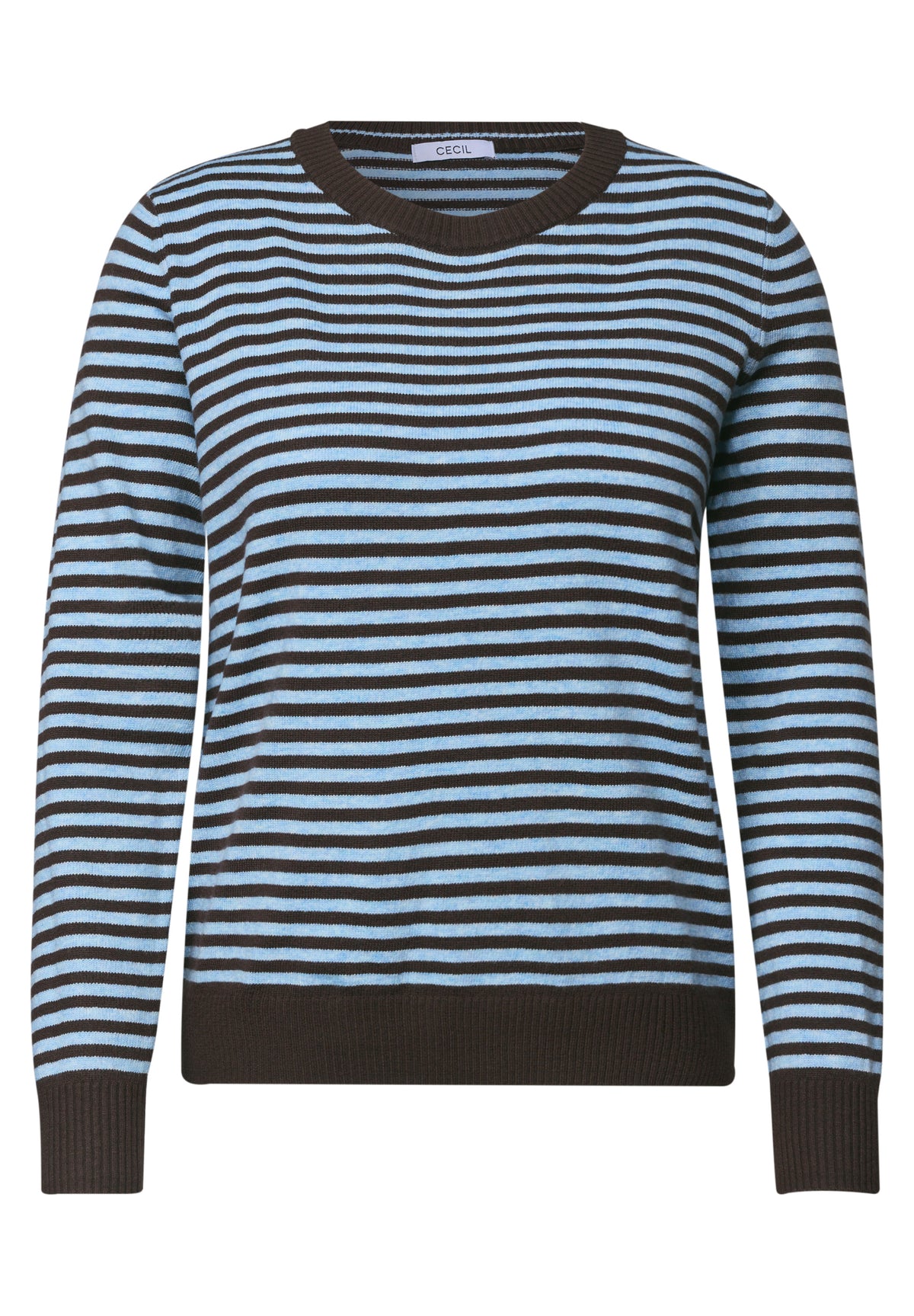 Pullover mit Rundhals und Streifen