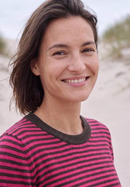 Pullover mit Rundhals und Streifen