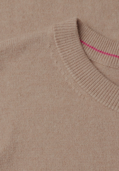 Pullover in Unifarbe mit Rundhals