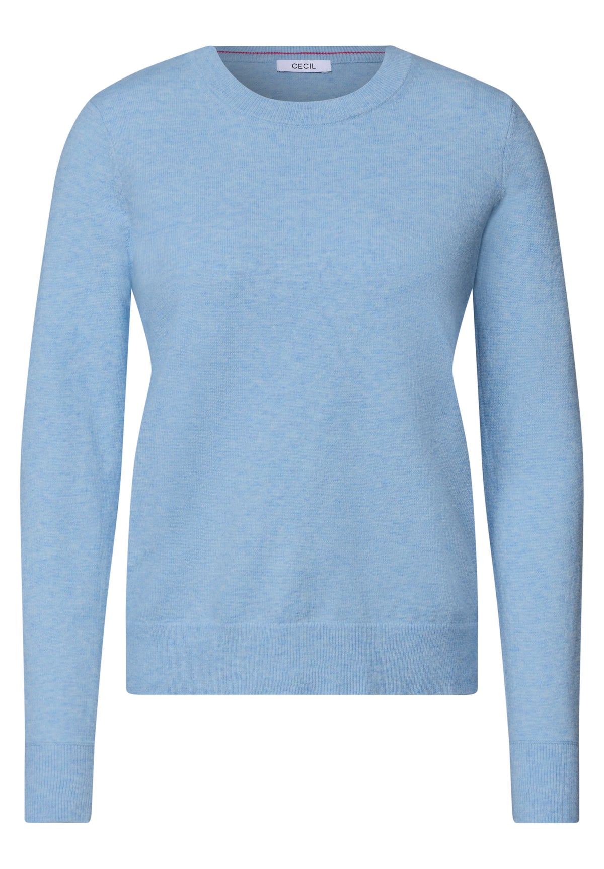 Pullover in Unifarbe mit Rundhals