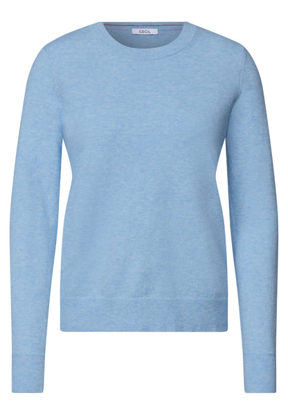 Pullover in Unifarbe mit Rundhals
