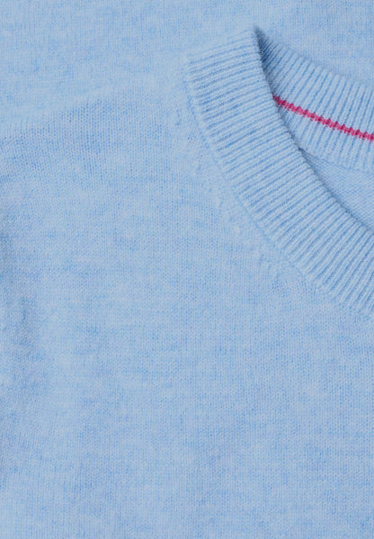 Pullover in Unifarbe mit Rundhals