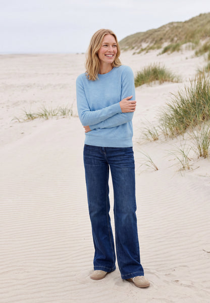 Pullover in Unifarbe mit Rundhals