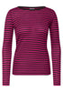 Langarm Shirt mit Boat Neck und Streifen